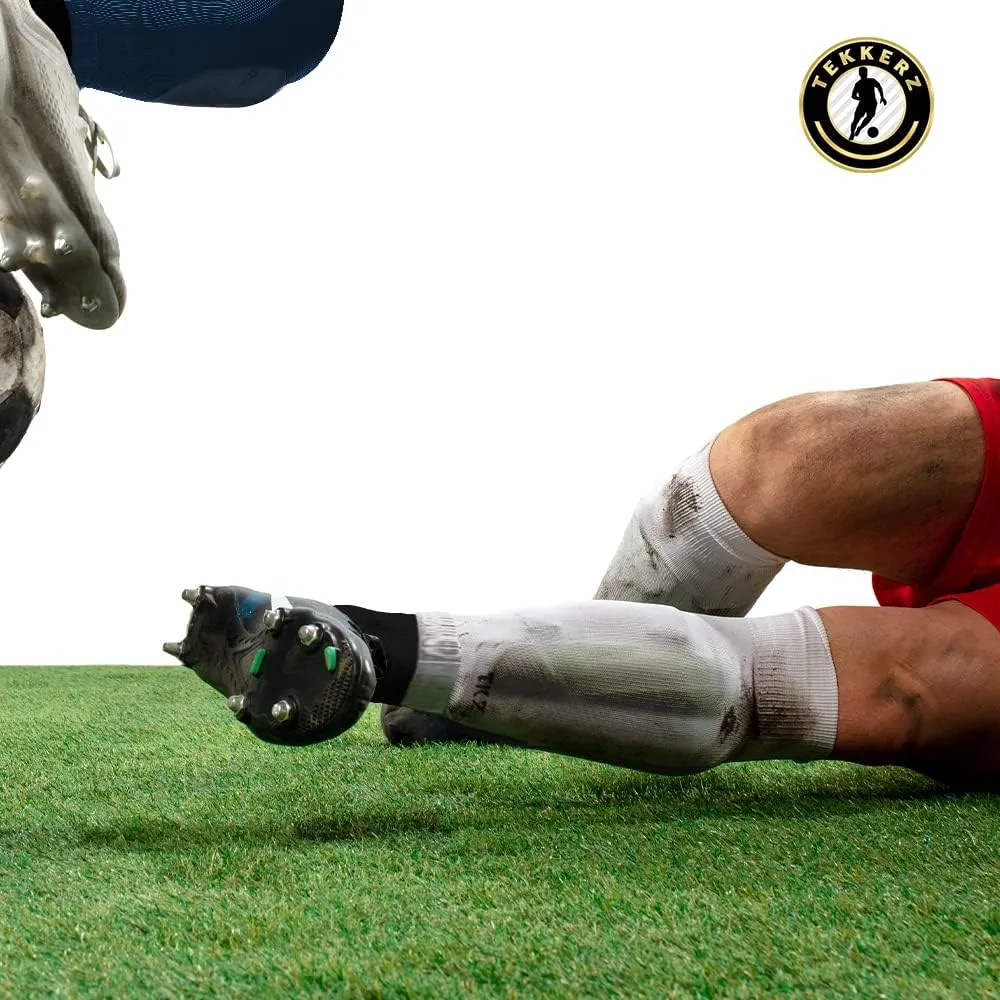 Tekkerz leg sleeve over 20 color variations compatible with grip socks for soccer, football, hockey, rugby athletic socks