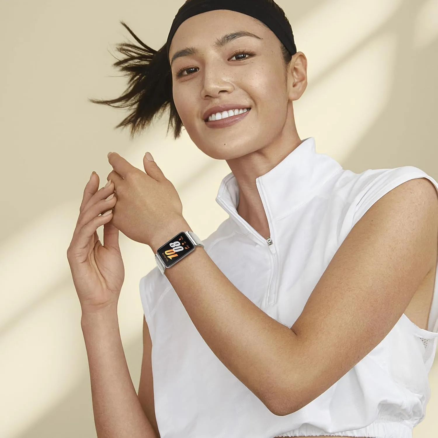 Trail Loop Nylon Compatible with Samsung Galaxy Fit 3 Bands, Sport Soft Adjustable Breathable Strap Replacement Wristband for Galaxy Fit 3 Band SM-R390 Women Men
