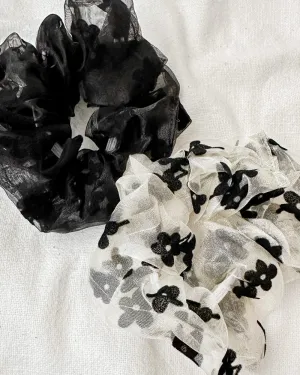 Velvet Flower Scrunchie