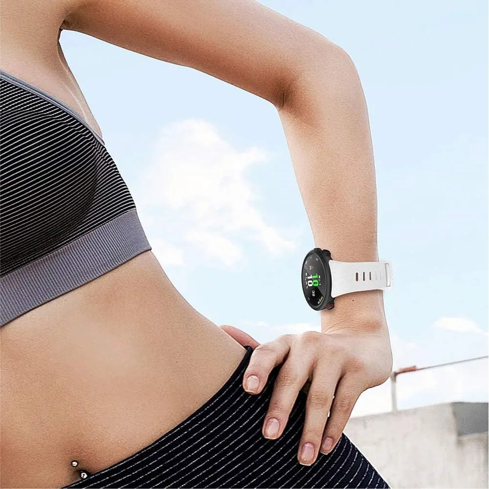 Watbro Compatible with Garmin Forerunner 45 band, Soft Silicone Sport Replacement Watch Band, Fitness Strap Bracelet Wristband for Garmin Forerunner 45 Smartwatch