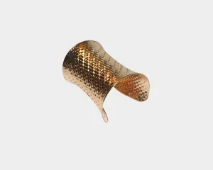 Wide Rose Gold Metal Cuff - The Monaco