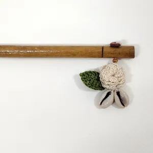 Wooden Hair Stick Off White