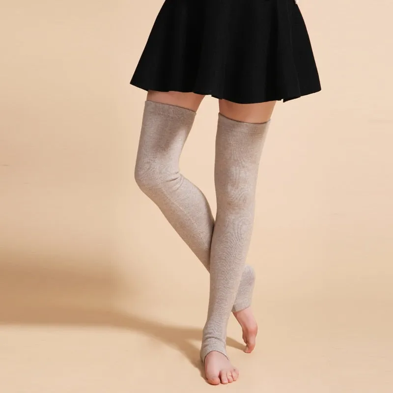 Wool Knit Leg Warmers Knit