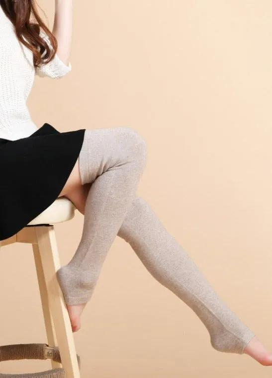 Wool Knit Leg Warmers Knit