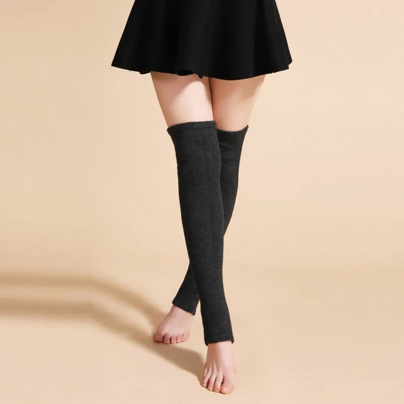 Wool Knit Leg Warmers Knit