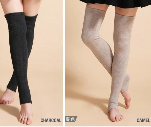 Wool Knit Leg Warmers Knit